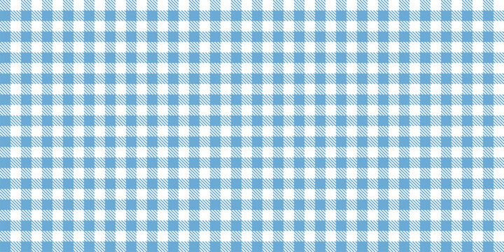 Seamless blue gingham pattern with diagonal line accents and checkered layout, cheerful textile background for picnic themes, fabric printing, wallpaper, wrapping paper and creative decor