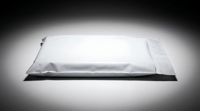 Blank white poly mailer bag for shipping e-commerce products mockup, shipping pouch for retail, courier delivery parcel