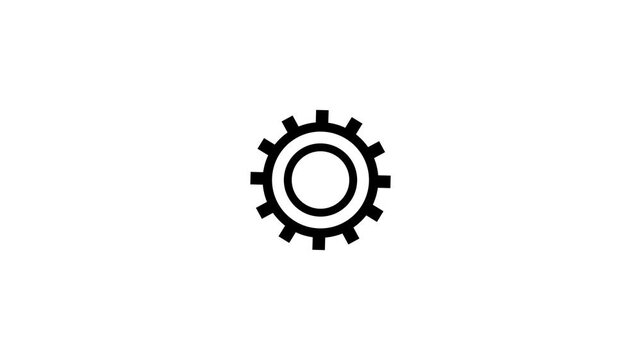 gear spinning icons animation design
