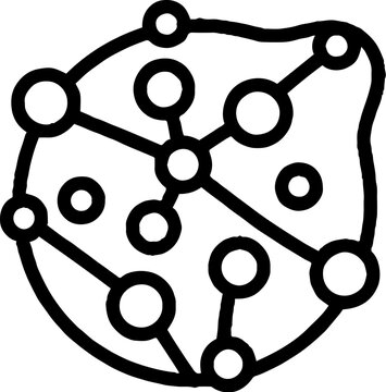 Abstract network connectivity and data structure icon