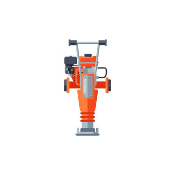 Industrial tamping rammer for soil compaction and road work