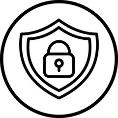 Data Protection Line Icon Style © waseem