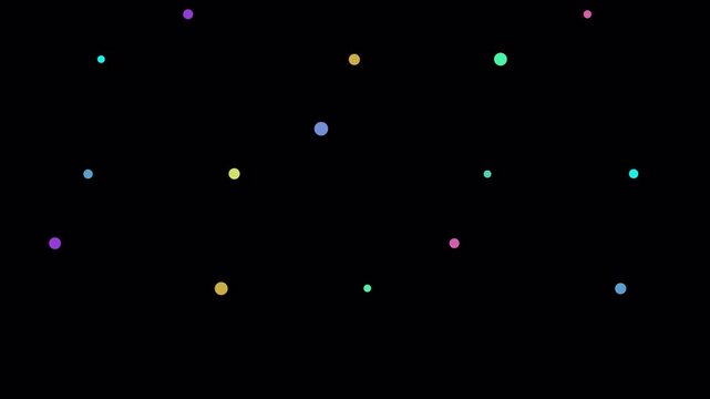 Hi Tech Seamless Looping Flickering Dots Blue Red Abstract Background 4K Alpha Channel