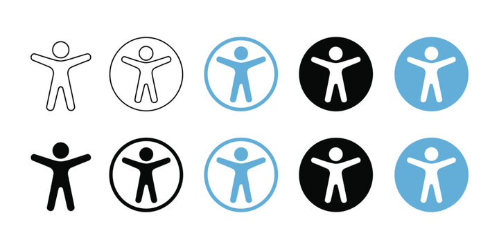 Accessibility Vector Symbols Representing Blind and Visually Impaired Access for Websites and User Interfaces