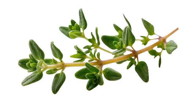 Fresh thyme herb sprig with green leaves