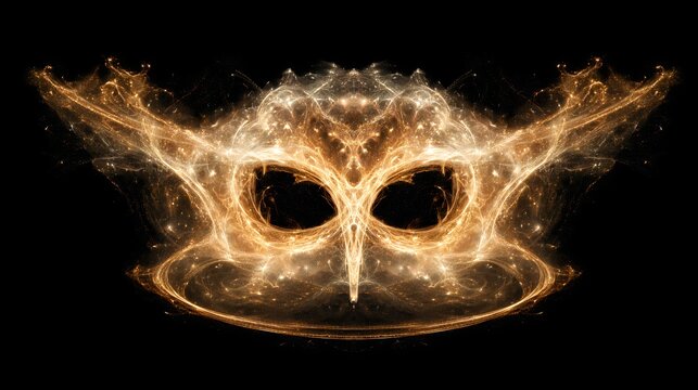 Ornate glowing abstract alien mask design