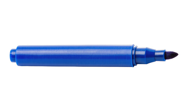Blue marker pen with dark tip