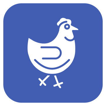 Chicken Vector Icon Style