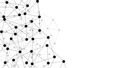 Abstract technology dot and line connection digital hi tech design concept background. Space for text. Vector illustration © Rayhan