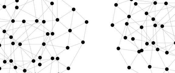 Abstract technology dot and line connection digital hi tech design concept background. Space for text. Vector illustration. Global network connection. Big data complex with compounds. © Rayhan