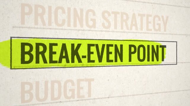 Break-Even Point Highlighted Scrolling Title Animation
