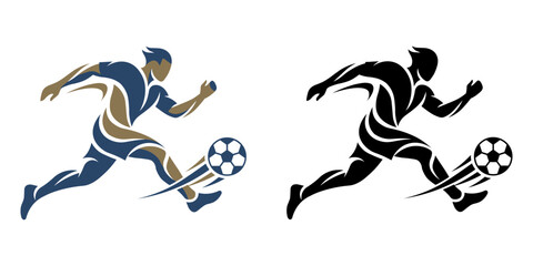 Obraz premium Soccer player dashes forward with passion and speed