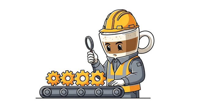 Construction worker operating mini excavator toy.