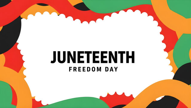 Juneteenth freedom day celebration background