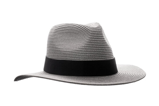 gray straw hat, png file