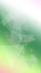 Obraz premium Mint green and pastel hues blend into a faceted triangle abstract design, delivering a calm, luminous background ideal for headlines and digital branding.