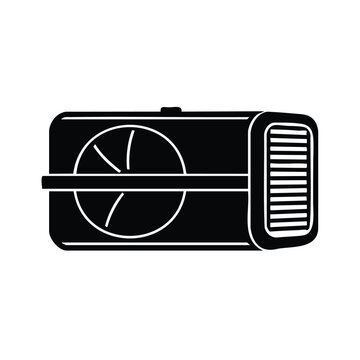 Industrial ventilation fan blower silhouette for air climate control unit.