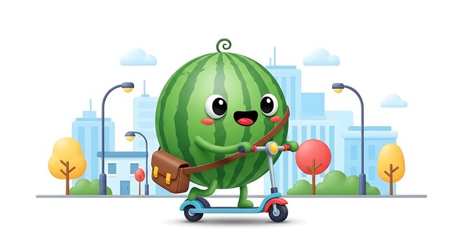 Cartoon green monster driving a go kart.