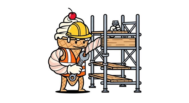 Cartoon illustration of a medieval alchemist at work.