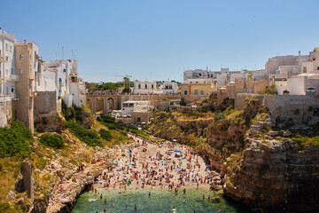 Lama Monachile beach at Polignano a Mare, Italy © David Soanes