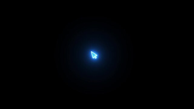 mouse cursor double click animation, black background