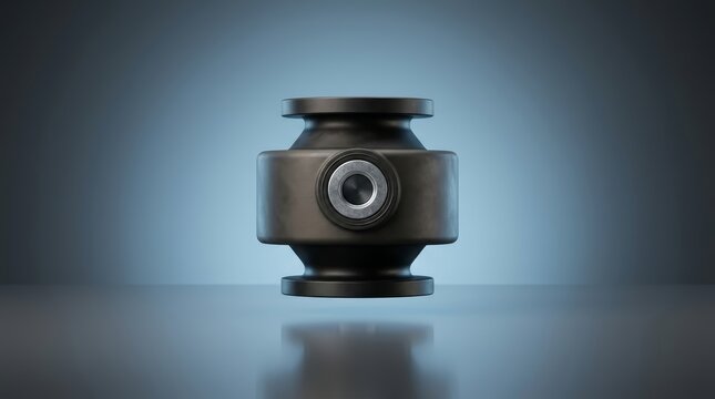 Industrial Rubber Mount 3D Render, Vibration Isolation Damper, Shock Absorber Mounting Bush, Anti Vibration Machine Support, Elastomer Damping Component