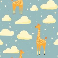 Fototapeta premium Giraffe animal backgrounds pattern.