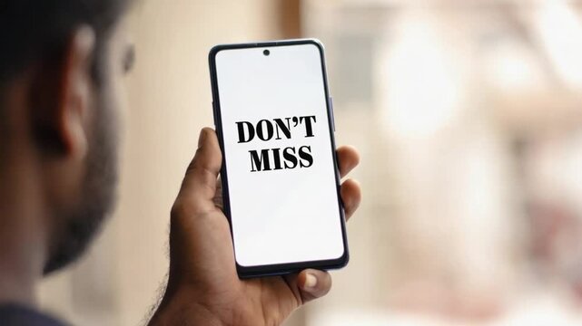 Don't miss reminder on a mobile phone.