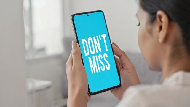 Don't miss reminder on a mobile phone.