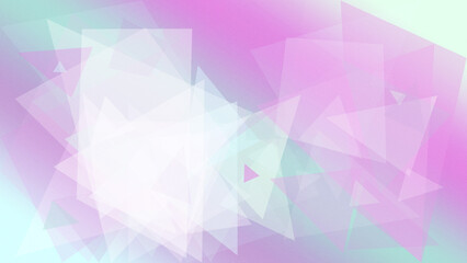 Fototapeta premium A soft abstract background of layered geometric triangles in pink and lavender, creating a calm futuristic mood suitable for flyers, ads, or website headers.