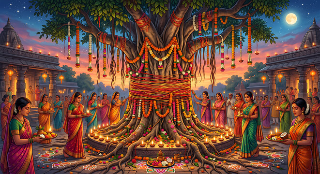 Vat Pournima and Vat Savitri Vrat: Vata Purnima, Vat Savitri Puja, and Local Festival Traditions