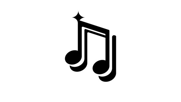 Ai Generated music, symbol, black isolated vector silhouette