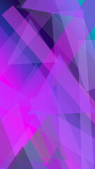 Obraz premium Abstract purple and blue geometric triangles create a futuristic mood, ideal for tech, music, or design layouts with flexible blank space.