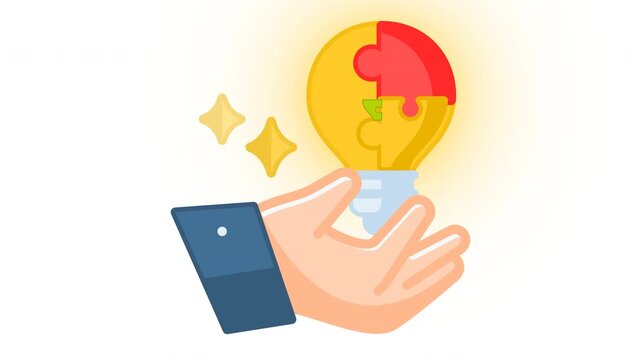 Animated creative solution icon