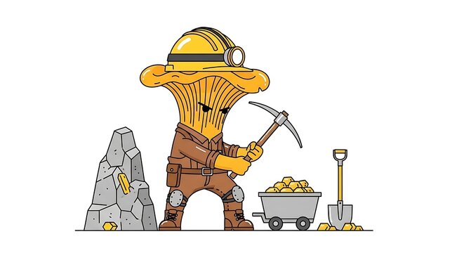 Construction worker operating mini excavator.