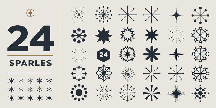 Floral ornament vector illustration set black lines on a light beige background