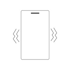 Vibration Mode Icon Smartphone Vibrate Alert Mobile UI Line Icon / バイブレーションモードアイコン 振動通知 モバイルUI線画アイコン © balloon