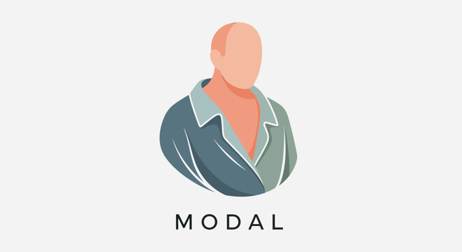 Minimalist faceless man avatar wearing dark jacket
