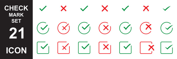 Set of approved check sign, icons of approval check ,set of tick mark icon, set of ticks icon, set of tick, quality sign, quality check, quality check © Hike Studio 6
