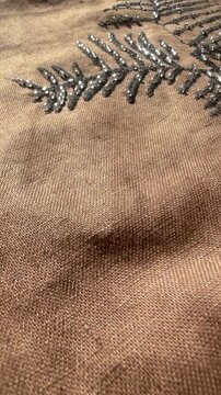Handmade Embroidery on Denim Jacket &ndash; Vibrant Ethnic Boho , Craftsmanship Detail