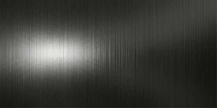 Brushed metal surface with a bright reflection, showcasing a sleek and modern industrial texture.