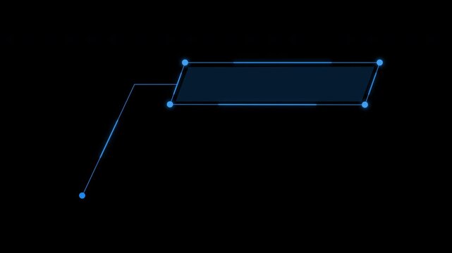 Futuristic Blue Glow Tech Callout Pointer Frame for Digital Interface