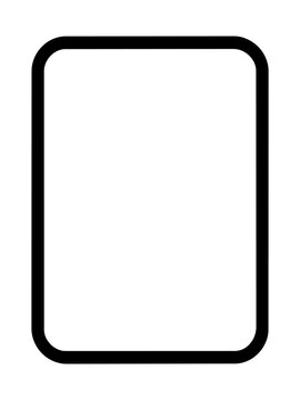 Rectangle frame serves as a versatile geometric border with rounded corners for modern digital layouts and minimalist graphic compositions.
