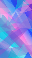 Fototapeta premium Deep blue and violet translucent polygons overlap to form a dreamy futuristic texture, ideal for creative branding, website themes, and event graphics.