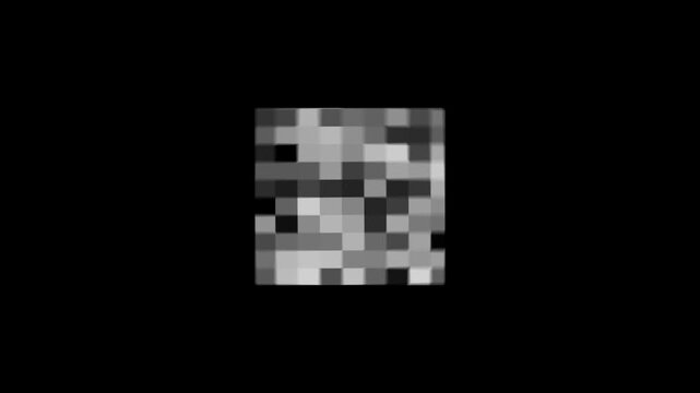 Abstract Pixelated Mosaic Circle Censorship Animation, Mosaic Blur Censored Pixel Animation with Black and White Square Shifting Pattern on Transparent black Screen Background. 4k