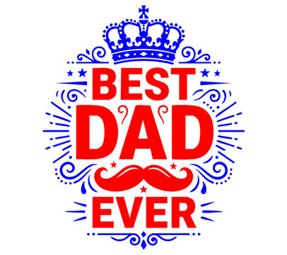 Silhouette of best dad ever crown silhouette for father's day gift ideas