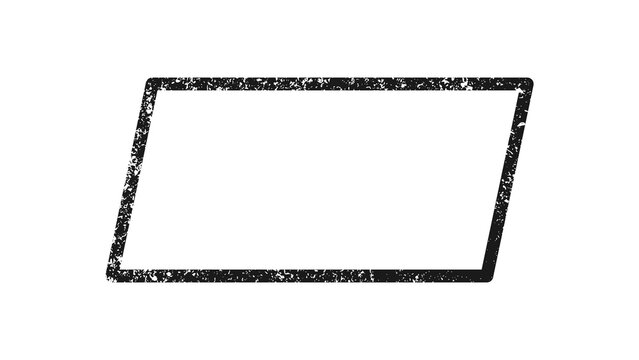 Grunge border in parallelogram form