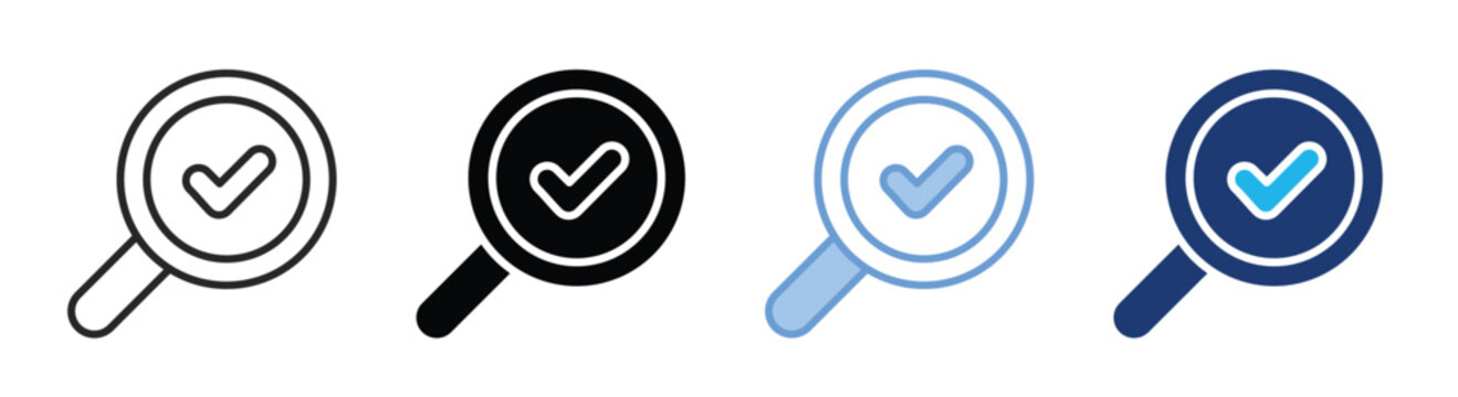 Check icon set multiple style collection