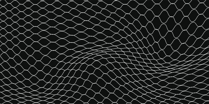 Net pattern. Rope net vector silhouette. Soccer, football, volleyball, tennis and tennis net pattern. Fisherman hunting net rope texture or pattern.