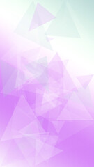 Fototapeta premium Translucent pastel triangles drift across a bright background with a gentle sunrise glow, creating a dreamy design space for text and promotions.